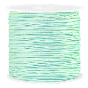 Macram&eacute; bead cord 0.8mm Soft Turquoise Green