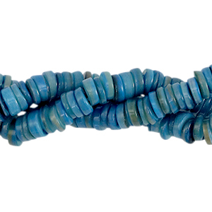 Shell beads disc 7mm Evening Blue