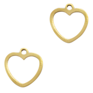 Stainless steel charms heart Gold