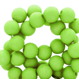 6 mm acrylic beads matt Spring Green