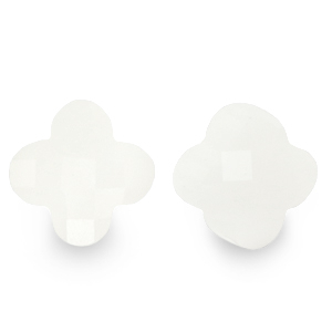 Fashion faceted beads clover White
