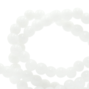 4 mm natural stone beads Jade White