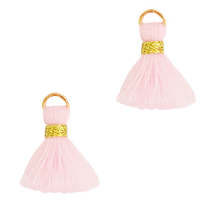 Tassels 1.5cm Gold-Light Pink