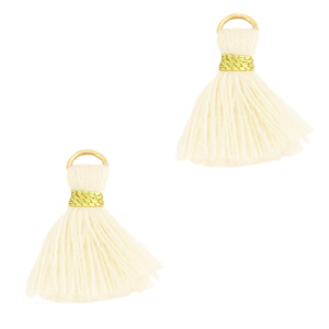 Tassels 1.5cm Gold-Off White