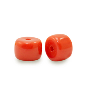 6 mm glass beads rondelle Candy Red
