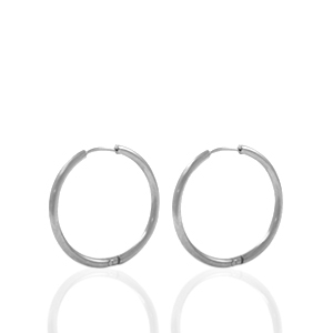 Stainless steel earrings creole 16mm Silver