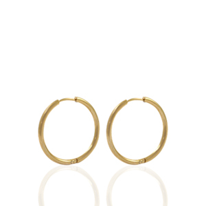 Stainless steel earrings creole 14mm Gold