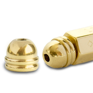 C.U.S&reg; jewellery message beads end cap Gold (nickel free)
