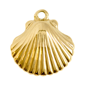 Stainless steel charms shell Gold