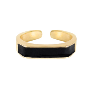 Must-have rings enamel Black-Gold