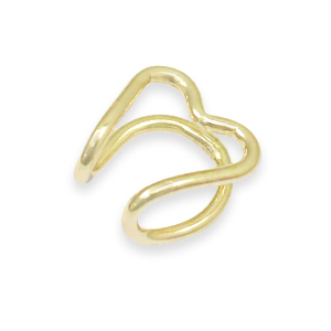 Brass TQ metal ear cuff Gold