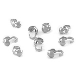Stainless steel findings calottes 3.5mm Silver
