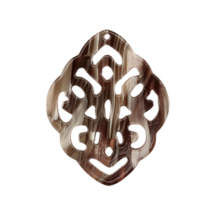Resin pendants baroque rhombus Mixed Brown