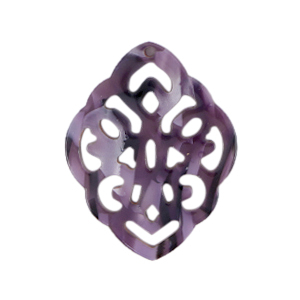 Resin pendants baroque rhombus Purple