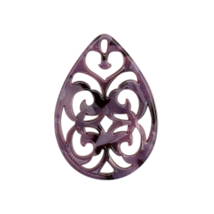 Resin pendants baroque drop Purple