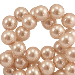 Glass pearls 6mm Cream Peach