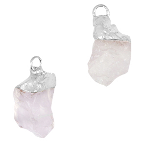 Natural stone charms Crystal-Silver