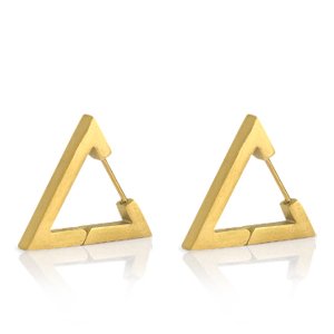 Stainless steel earrings triangle Gold