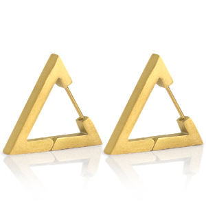 Stainless steel earrings triangle Gold