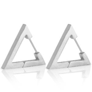 Stainless steel earrings triangle Silver