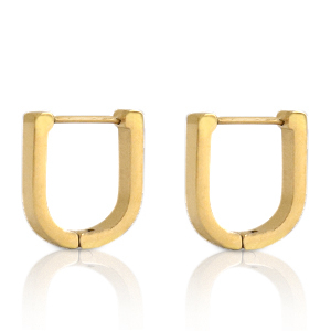 Stainless steel earrings horseshoe Gold