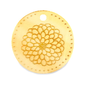 Plexx charms 20mm Birth flower November-Chrysant Gold
