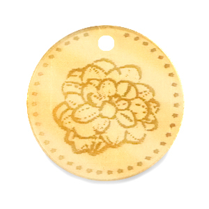 Plexx charms 20mm Birth flower October-Marigold Gold