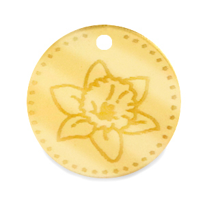 Plexx charms 20mm Birth flower March-Daffodil Gold