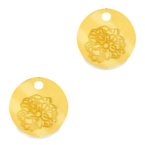 Plexx charms 12mm Birth flower October-Marigold Gold