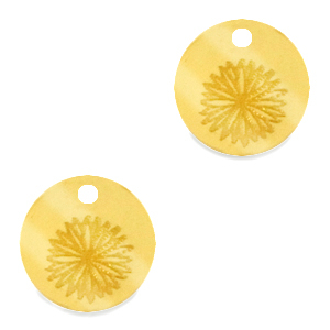Plexx charms 12mm Birth flower September-Aster Gold
