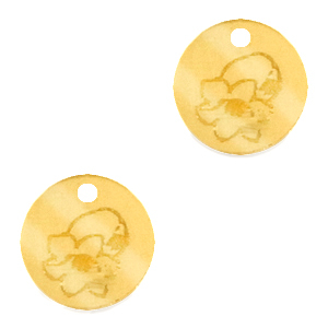 Plexx charms 12mm Birth flower May-Lily of the valley Gold
