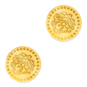 Plexx cabochons 12mm Birth flower October-Marigold Gold