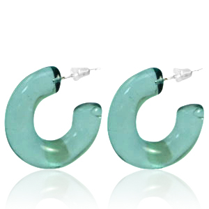 Trendy earrings Creole Ocean Blue