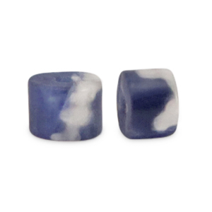 Natural stone beads Sodalite and Microcline disc 3x2mm Dark Blue-White
