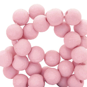 4 mm acrylic beads matt Sorbet Pink