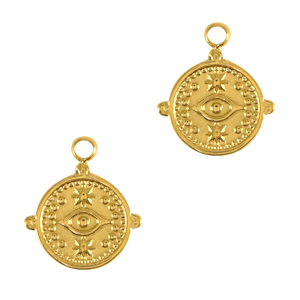 Stainless steel charms eye of providence Gold