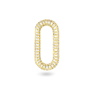 Zirconia oval connector Gold