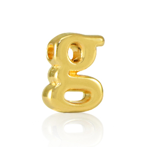 DQ European metal letter beads G Gold (nickel free)