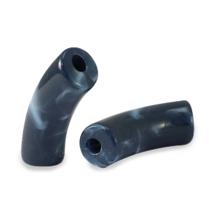 Acrylic beads tube Dark Midnight Blue Marble