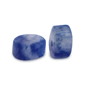 Natural stone beads Sodalite and Microcline disc 4x2mm Dark Blue