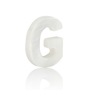 Shell pendants specials letter G White (natural colour)