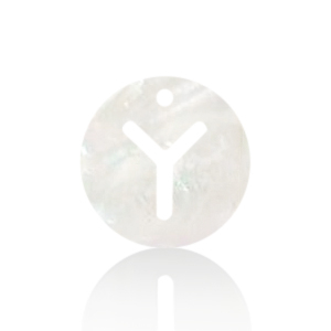 Shell pendants specials letter Y White (natural colour)