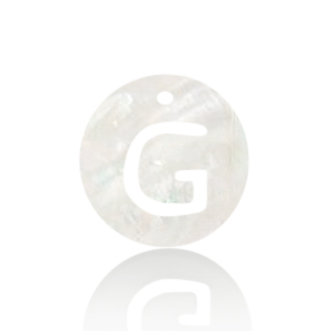 Shell pendants specials letter G White (natural colour)
