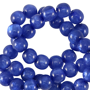 Polaris beads round 6 mm Mosso Dark Royal Blue
