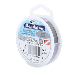 Beadalon stringing wire 49 strand 0.38mm Bright Stainless Steel