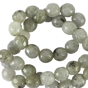 Natural stone beads Labradorite 6mm faceted polished Cliffside Grey