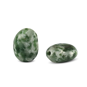 Natural stone beads Skarn oval Amazon Green