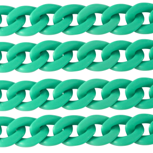 Acrylic chain 29mm matt Cabana Green