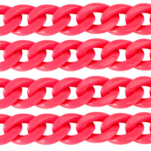 Acrylic chain 29mm shiny Neon Pink