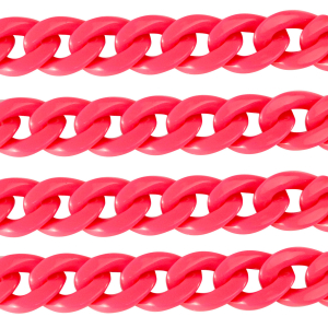 Acrylic chain 22mm shiny Neon Pink